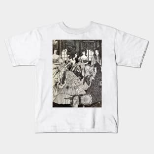 Aubrey Beardsley - The Battle of Beaux and Belles Kids T-Shirt